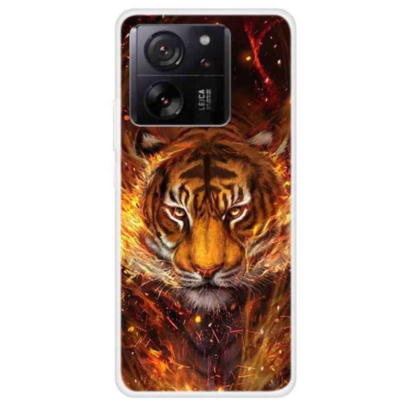 Xiaomi 13T / 13T Pro Cover Flammender Tiger
