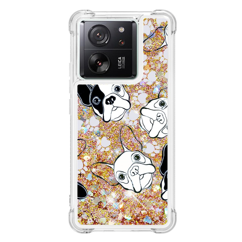 Xiaomi 13T / 13T Pro Glitter Cover Hunde