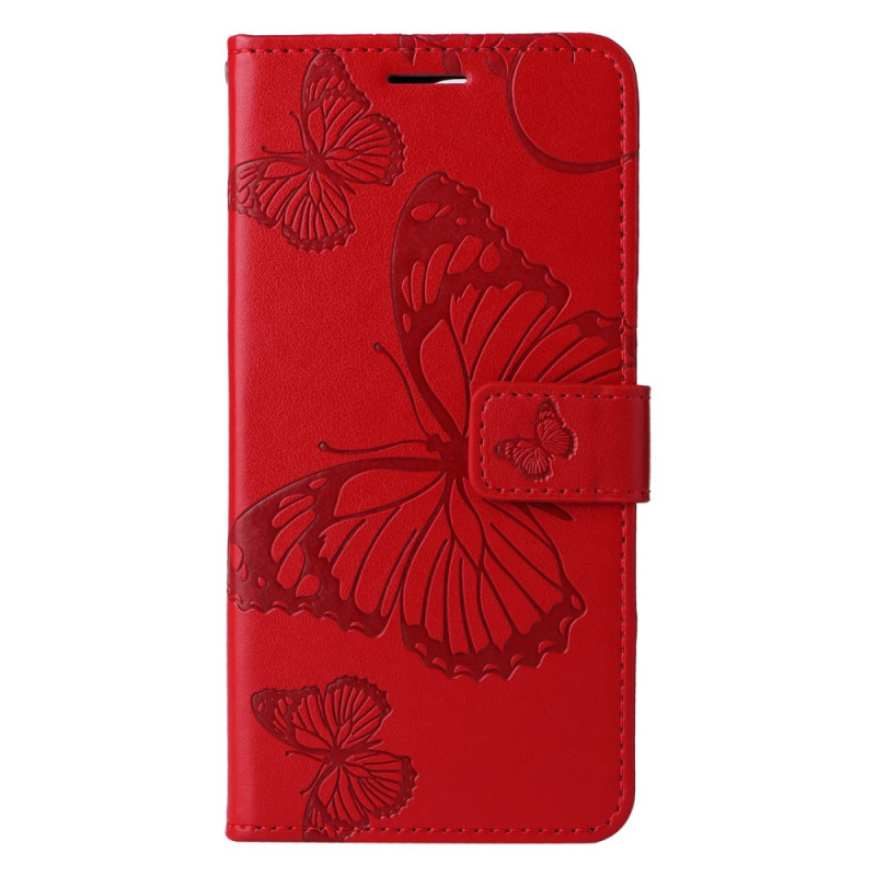 Xiaomi Redmi Note 13 4G Hülle Riesige Schmetterlinge mit Riemen