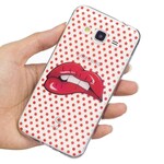 Samsung Galaxy J3 2016 Cover Gebissene Lippen