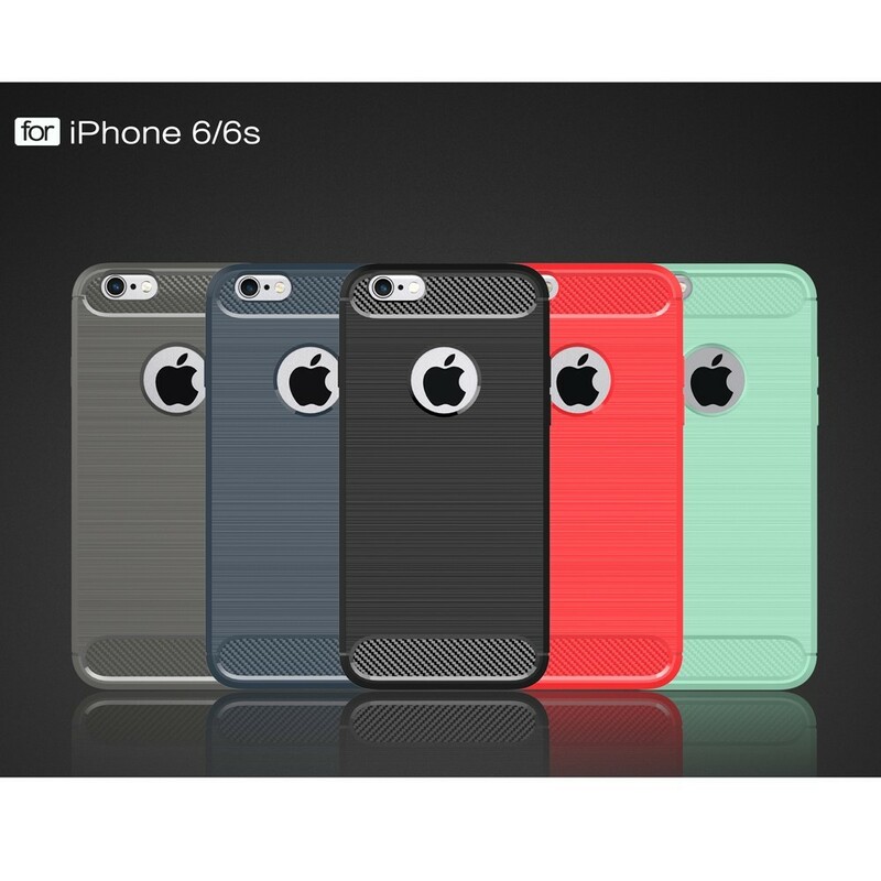 iPhone 6/6S Kohlefaser Cover Gebürstet