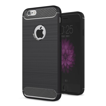 iPhone 6/6S Plus Cover Gebürstete Kohlefaser