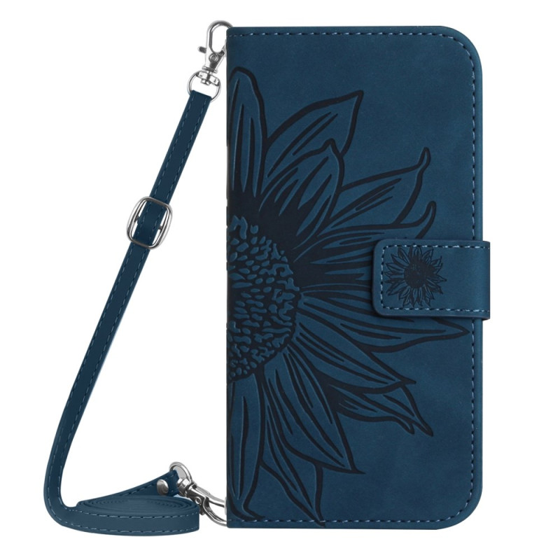 Honor Magic 6 Lite Tasche Sonnenblumendruck mit Schulterriemen