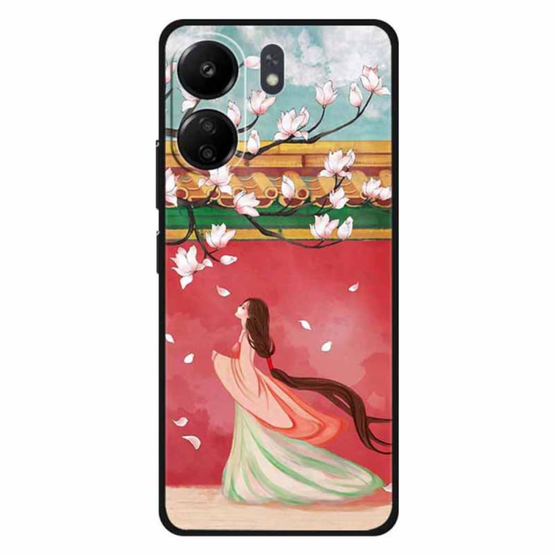 Xiaomi Redmi 13C / Poco C65 Women's Cover mit Pfirsichblüte