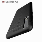 Huawei P20 Pro Cover Lederoptik Litschi Double Line
