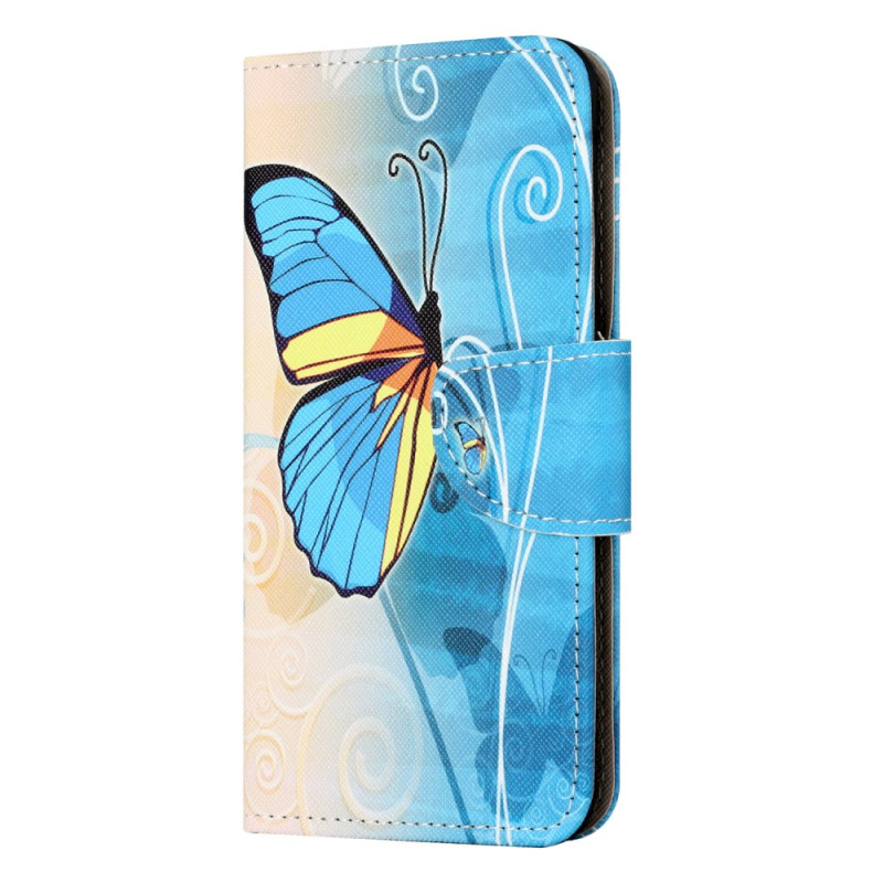 Samsung Galaxy A55 5G Schmetterling Hülle Gelb und Blau