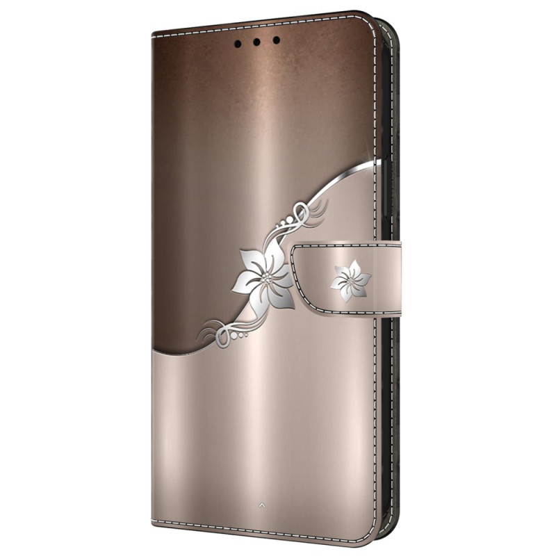 Samsung Galaxy A55 5G Hülle Blume Silber