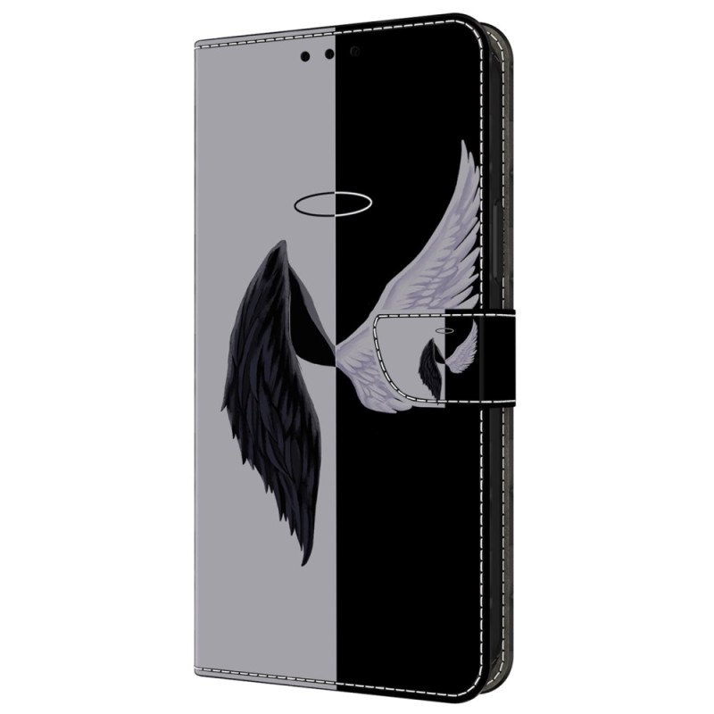 Samsung Galaxy A55 5G Hülle Schwarz-Weiße Flügel