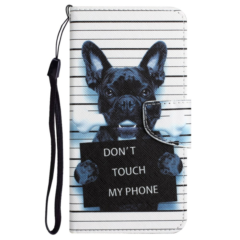 Samsung Galaxy A55 5G Hundehülle Don't Touch my Phone mit Trageriemen