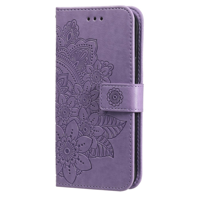 Samsung Galaxy A55 5G Tasche Mandala Blume mit Riemen