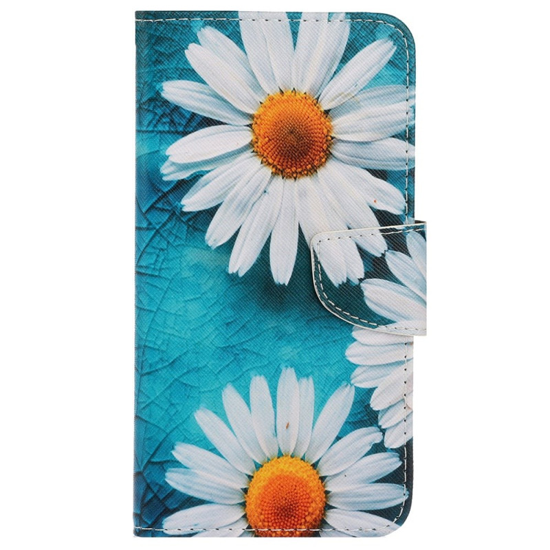 Samsung Galaxy A35 5G Hülle Chrysanthemen mit Riemen