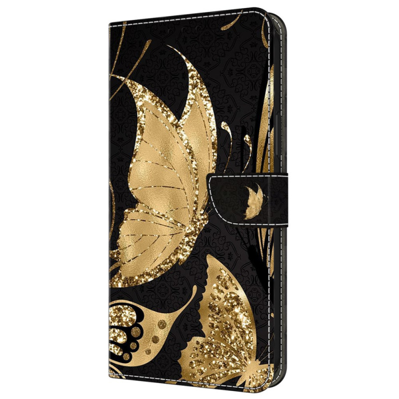 Samsung Galaxy A35 5G Schmetterling Goldene Tasche