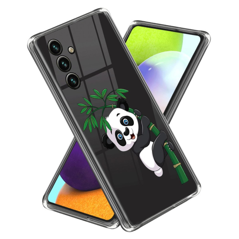 Samsung Galaxy A15 Cover Panda- und Bambus-Motiv