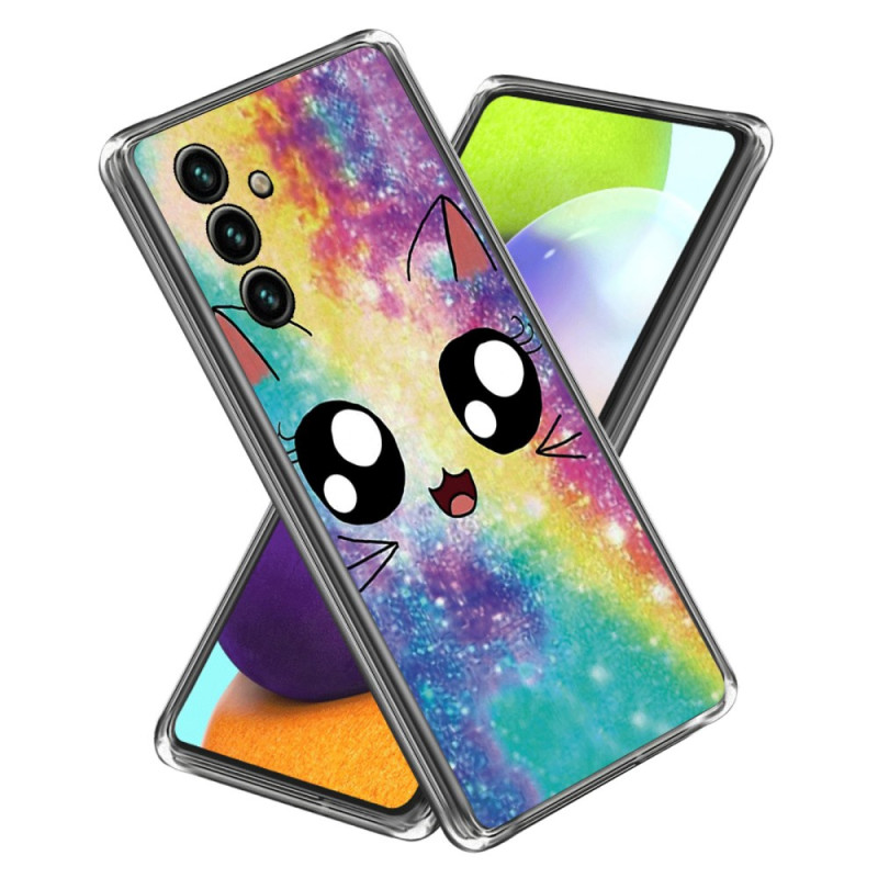 Samsung Galaxy A15 5G Cover Katze Regenbogen