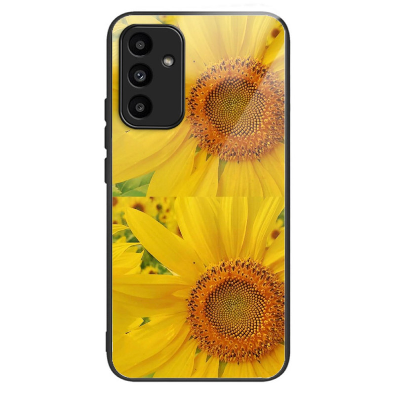Samsung Galaxy A15 5G / A15 Hülle aus gehärtetem Glas Sonnenblumen