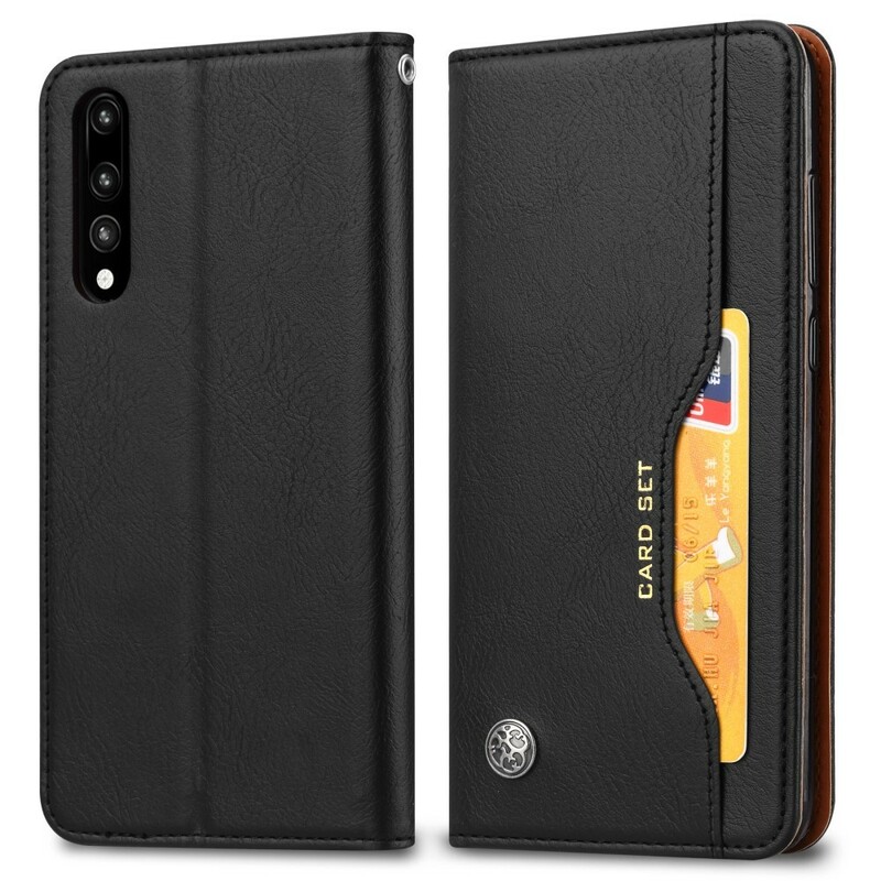 Flip Cover Huawei P20 Kunstleder Kartenetui