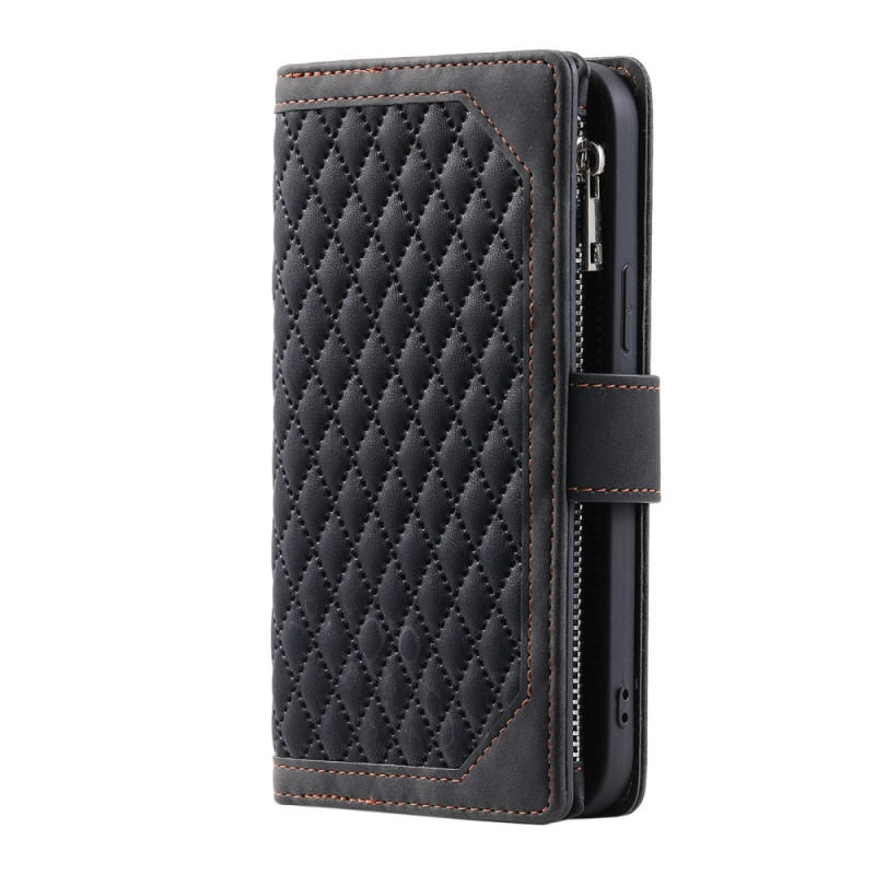 Samsung Galaxy A35 5G Tasche Gepolsterte Brieftasche mit Riemen und Schulterriemen