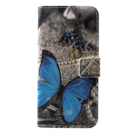 Huawei P20 Lite Schmetterling Hülle Blau