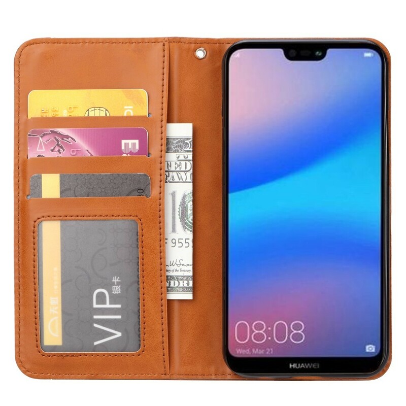 Flip Cover Huawei P20 Lite Kunstleder Kartenetui