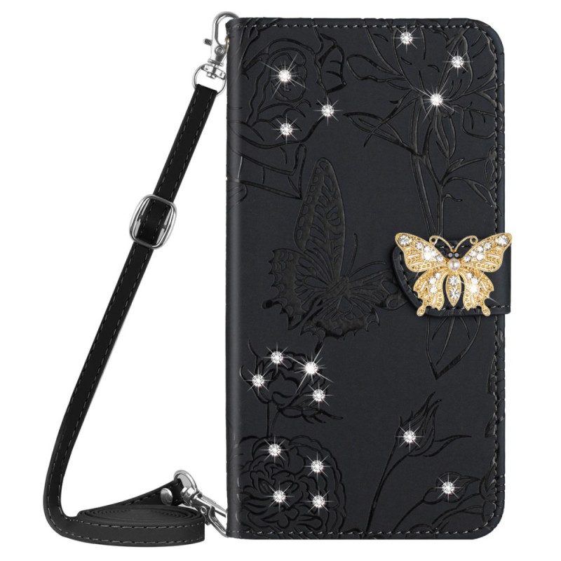 iPhone XR Tasche Schmetterling Charm mit Schulterriemen