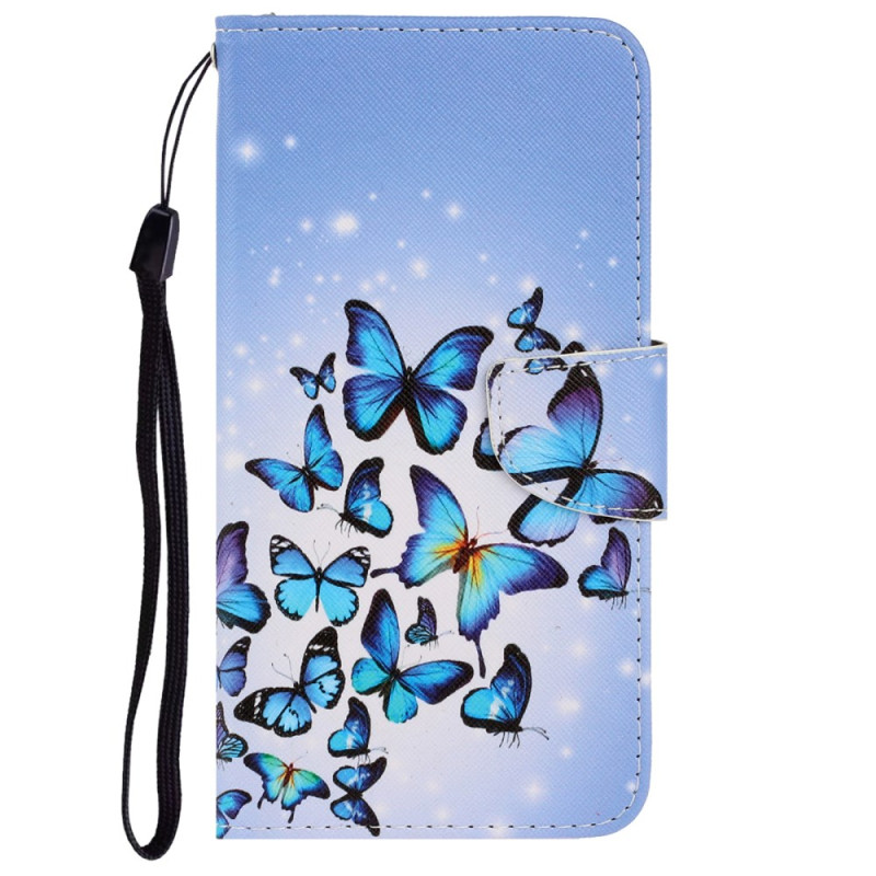 iPhone XR Hülle Schmetterlingsflug mit Riemen