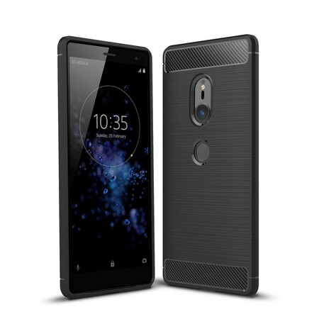 Sony Xperia XZ2 Kohlefaser Cover Gebürstet