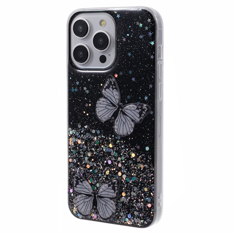 iPhone Cover 12 / 12 Pro Glitter Schmetterlinge