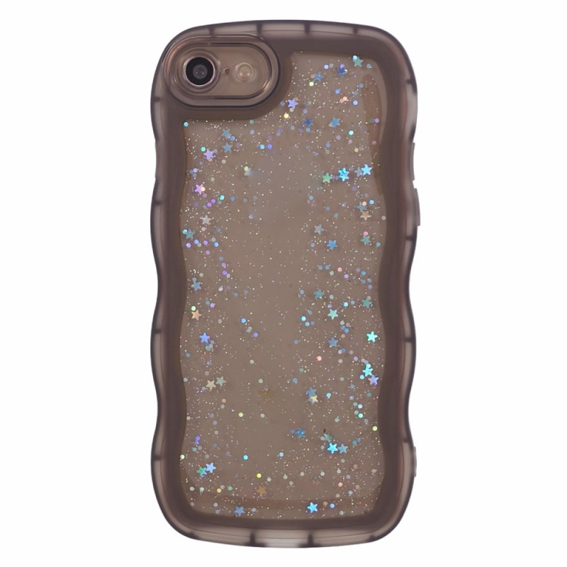iPhone Cover SE 3 / SE 2 / 8 / 7 Wellenkante Glitter