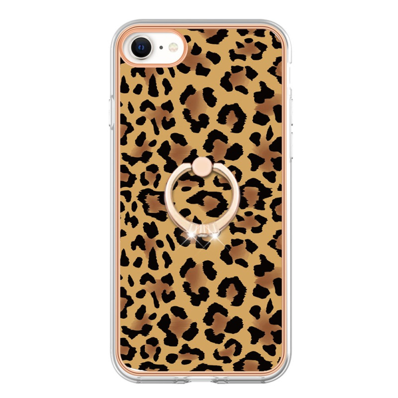 iPhone Cover SE 3 / SE 2 / 8 / 7 Ring-Stütze Imprint Leopard