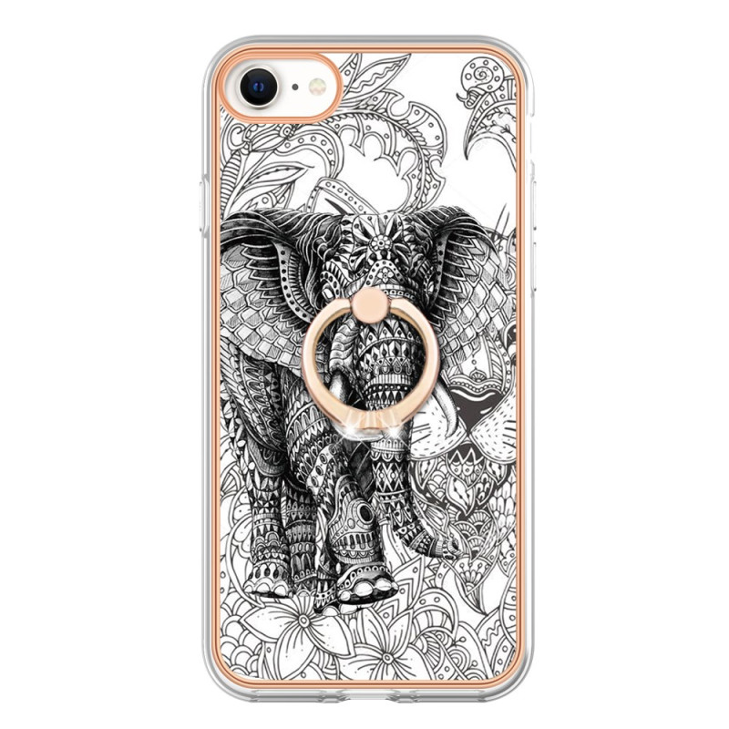 iPhone Cover SE 3 / SE 2 / 8 / 7 Ring-Ständer Totem Elefant
