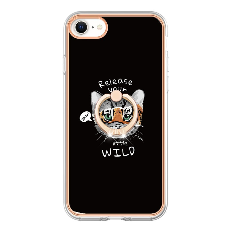 iPhone Cover SE 3 / SE 2 / 8 / 7 Ring-Ständer Katze und Tiger