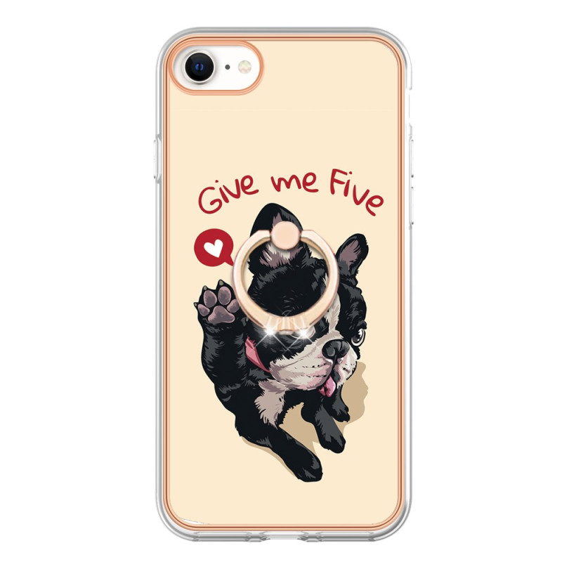 iPhone Cover SE 3 / SE 2 / 8 / 7 Ringhalter Hund Give Me Five