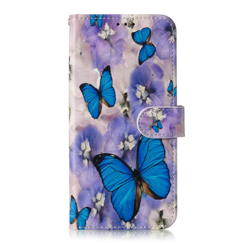 Hülle Samsung Galaxy S10 Motiv Blaue Schmetterlinge