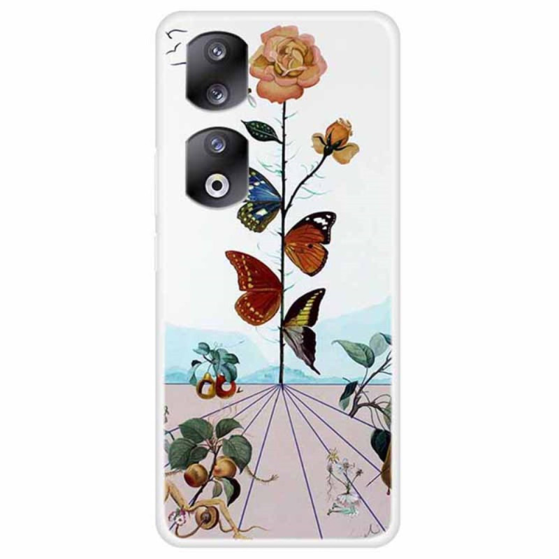 Honor 90 Cover Blumen und Schmetterlinge