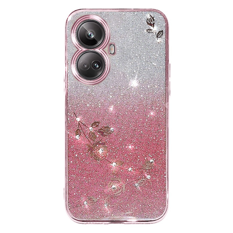 Hülle Realme C55 Blumen und Strass KADEM