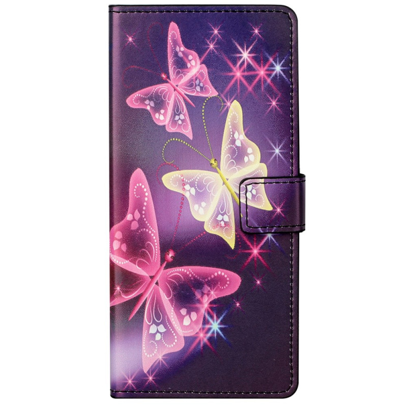 Xiaomi Redmi Note 13 Pro 5G / Poco X6 5G Hülle Glitzernde Schmetterlinge
