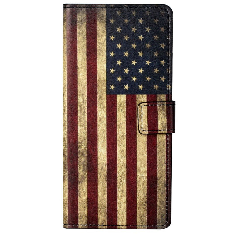 Xiaomi Redmi Note 13 Pro 5G / Poco X6 5G Vintage Amerikanische Flagge Hülle