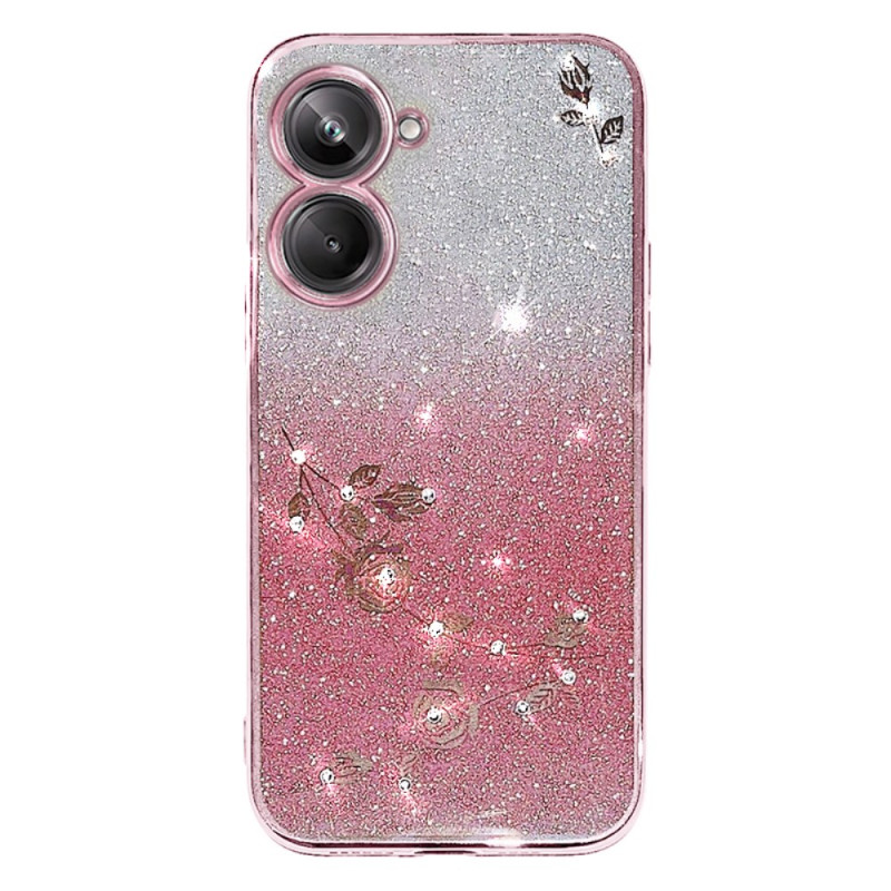 Cover Realme C33 / C33 2023 Blumen und Strass KADEM