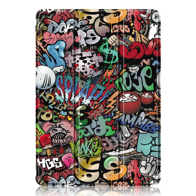 Smart Case Samsung Galaxy Tab S9 Stifthalter Rücken Transparent Graffiti