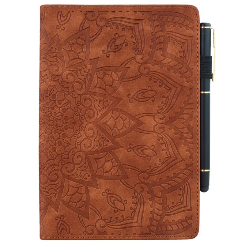 Samsung Galaxy Tab S9 / S9 FE / S8 / S7 Tasche mit Blumenmotiv und Stifthaltergurt