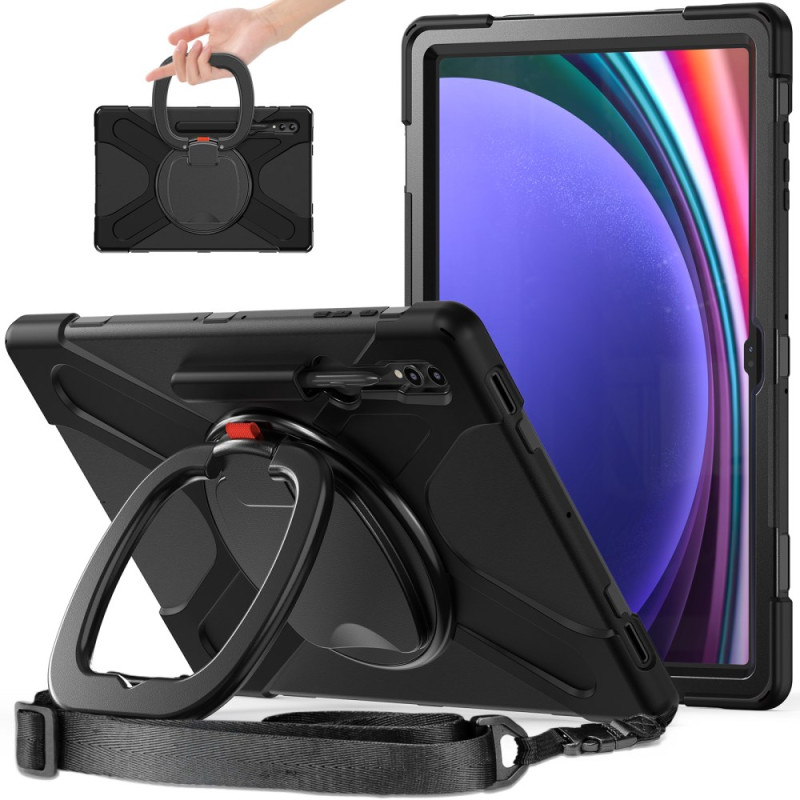 Samsung Galaxy Tab S9 Ultra / S8 Ultra Cover Drehbare Halterung und Schulterriemen