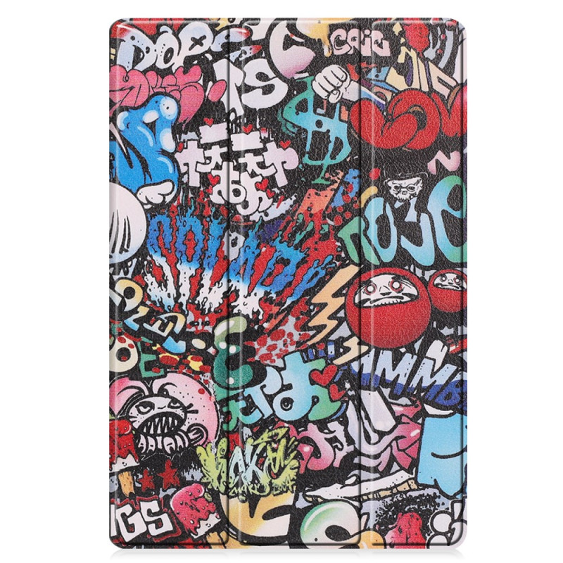 Smart CaseSamsung Galaxy Tab S9 FE Plus Stifthalter Graffiti