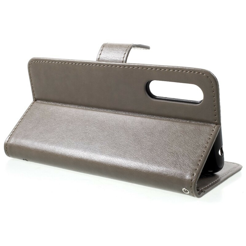 Huawei P20 Pro Hülle Schmetterlinge und Blumen mit Riemen