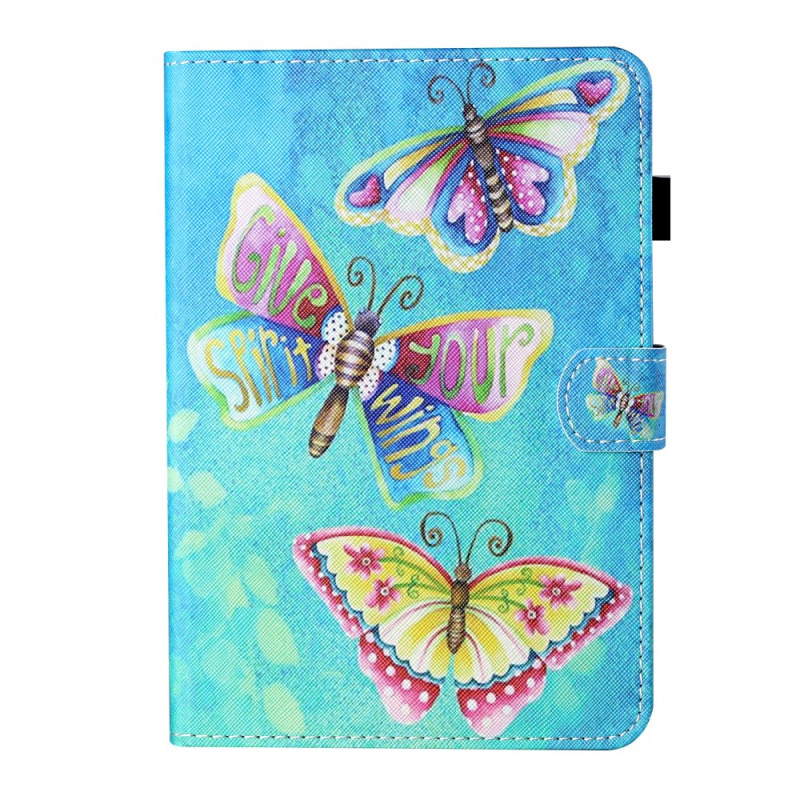 Samsung Galaxy Tab A9 Hülle Bunte Schmetterlinge