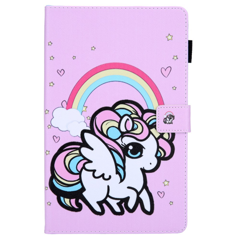 Samsung Galaxy Tab A11 / A9 Hülle Einhorn Regenbogen