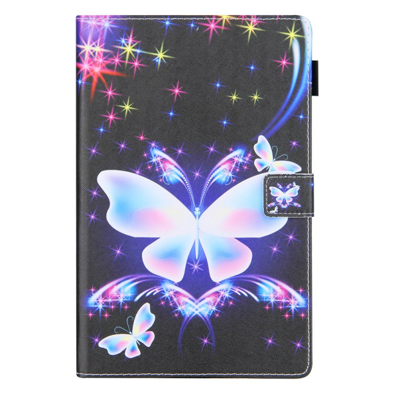 Samsung Galaxy Tab A9 Hülle Weiße Schmetterlinge