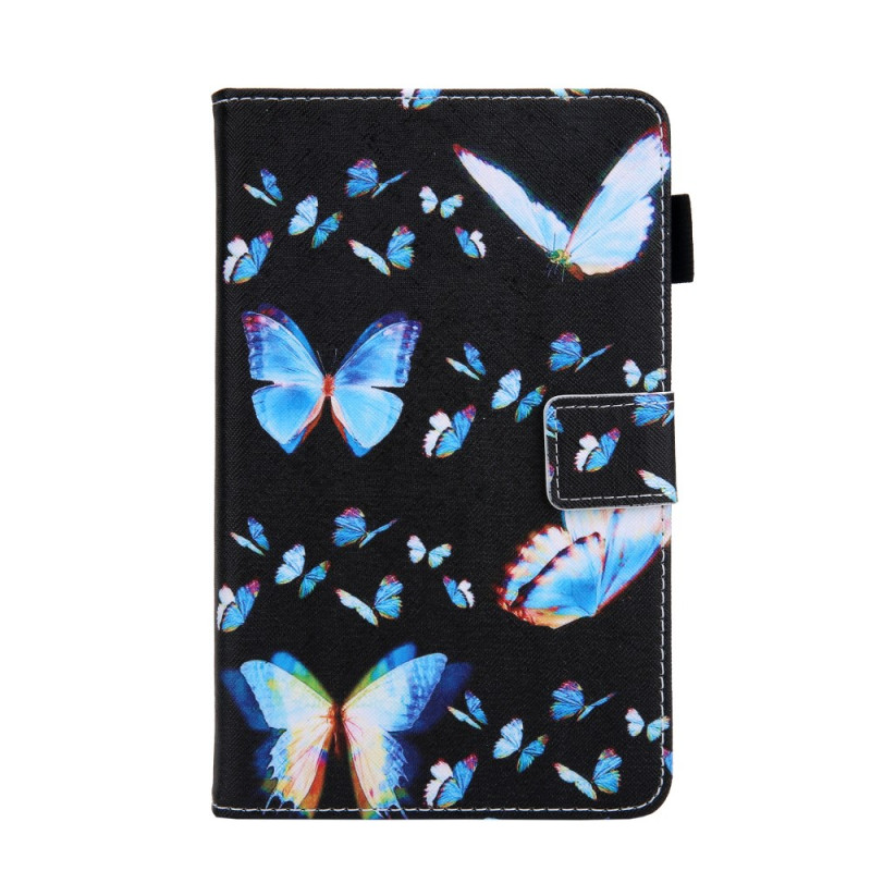 Hülle Samsung Galaxy Tab A11 / A9 Blaue Schmetterlinge
