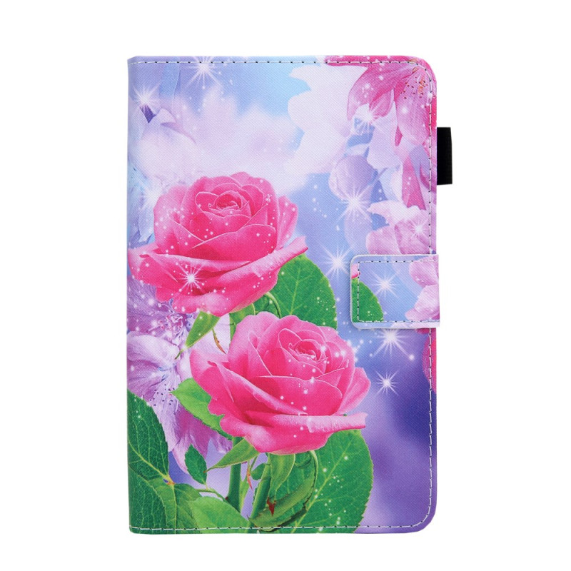Hülle Samsung Galaxy Tab A9 Rosa Blumen