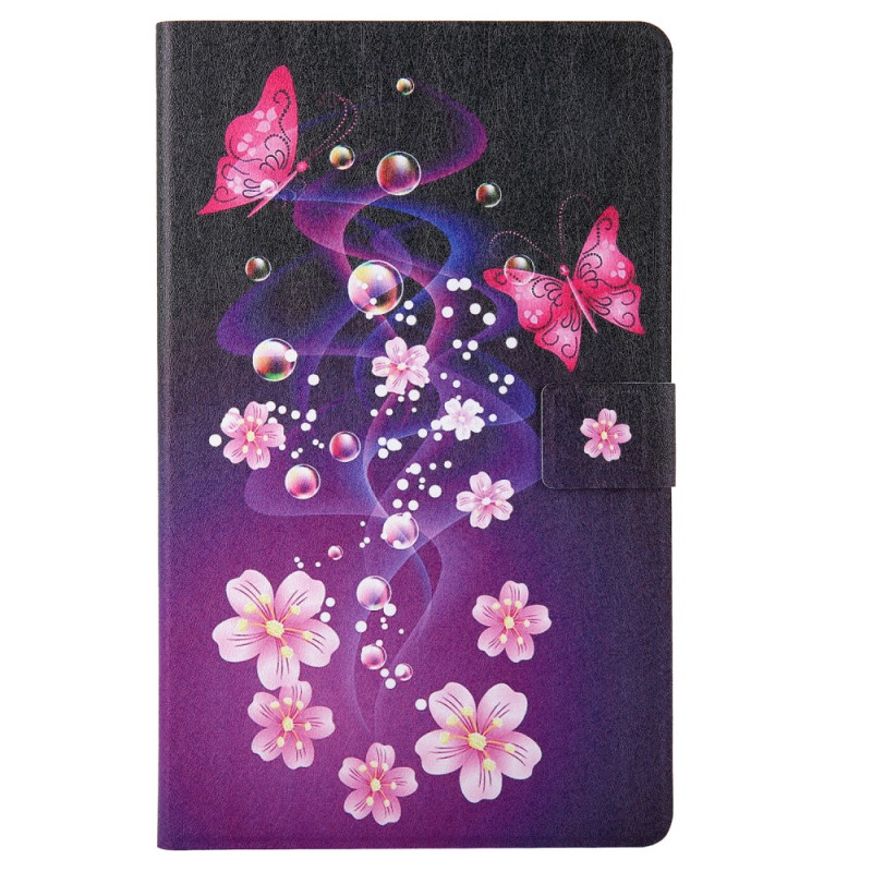 Hülle Samsung Galaxy Tab A9 Rosa Schmetterlinge