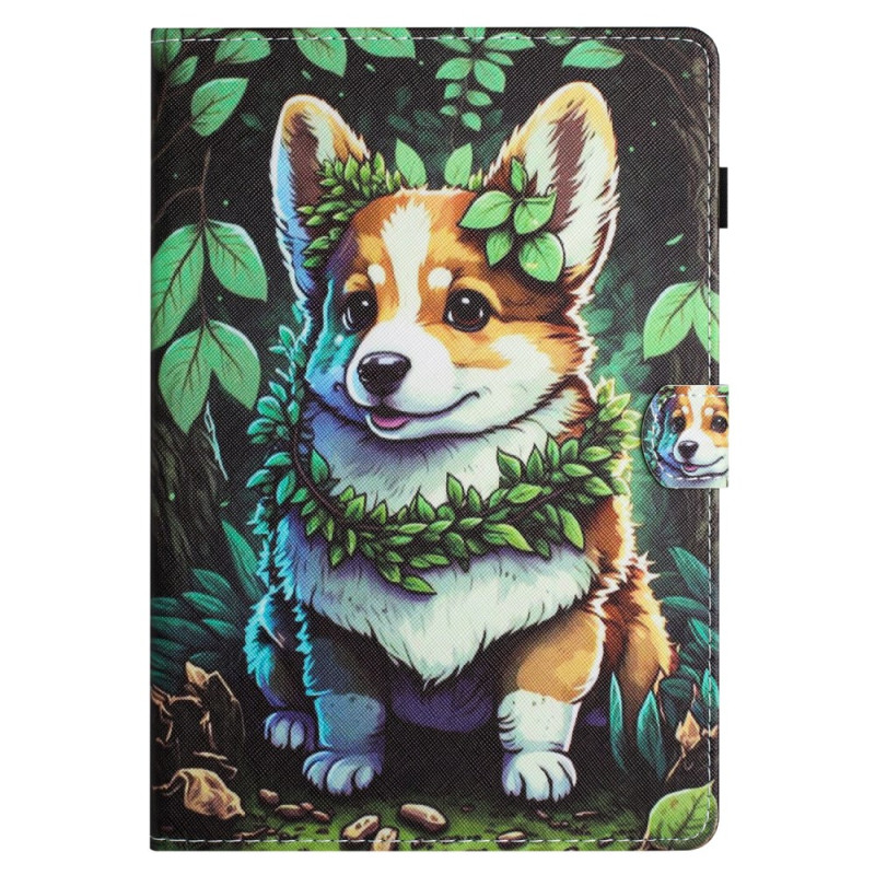 Samsung Galaxy Tab A11 / A9 Hülle Hund und Blätter